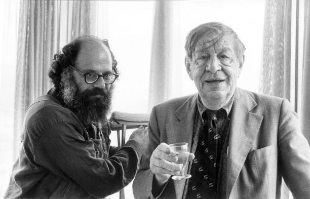 American poet Allen Ginsberg Anglo American poet playwright W H Au- Old Photo