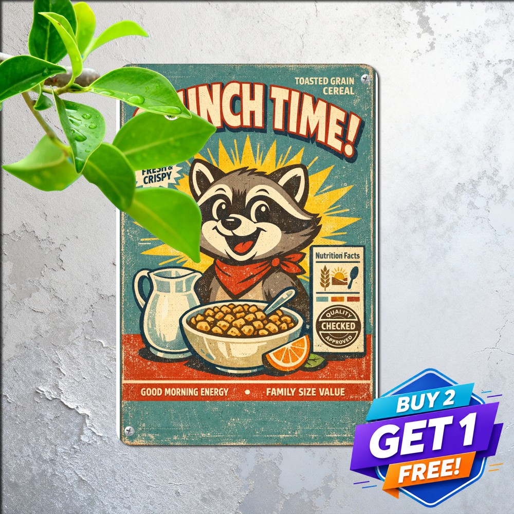 Vintage Game Cereal Plaque Retro Nostalgia Living Room Wall Metal Tin Sign 8x12