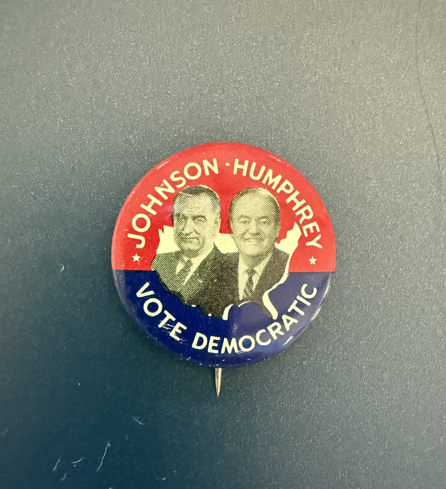Johnson/Humphrey Vote Democratic 1964 Presidential Political Campaign Pin Button