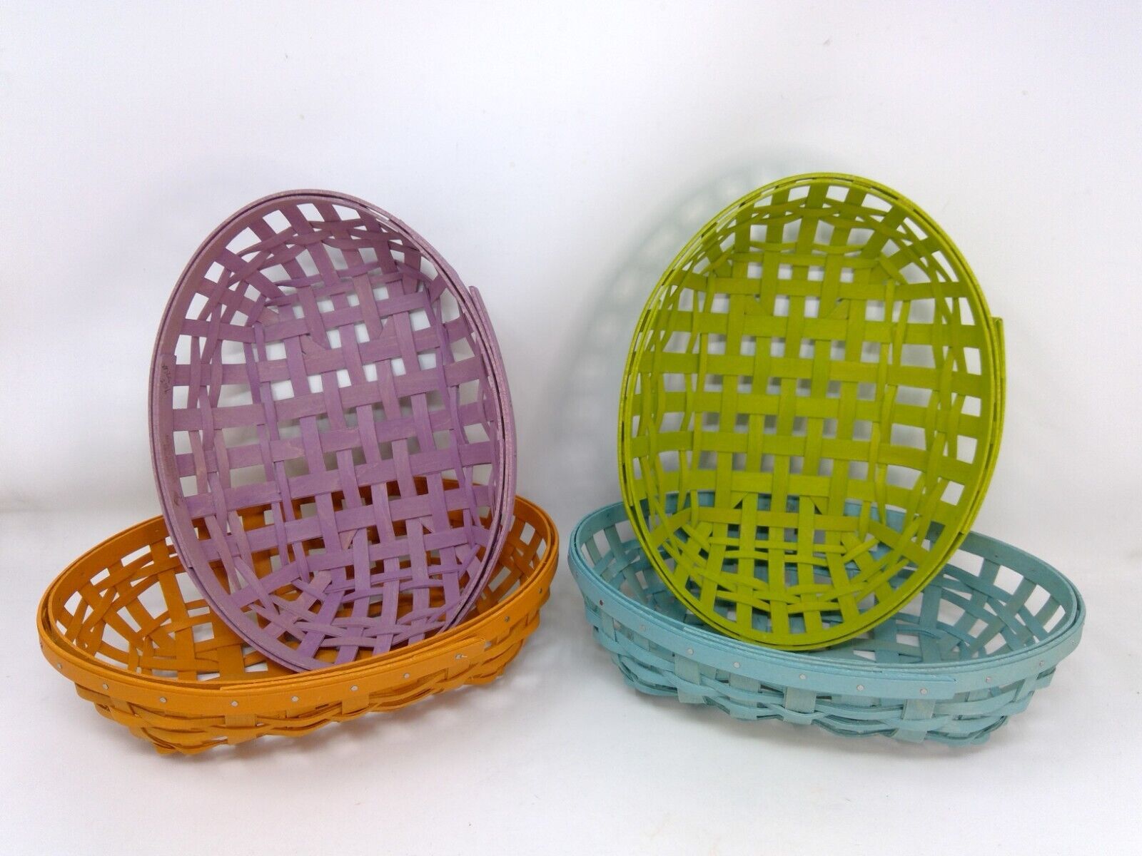 Set of 4 Longaberger 2016 Single Serve Baskets - 4 Different Colors