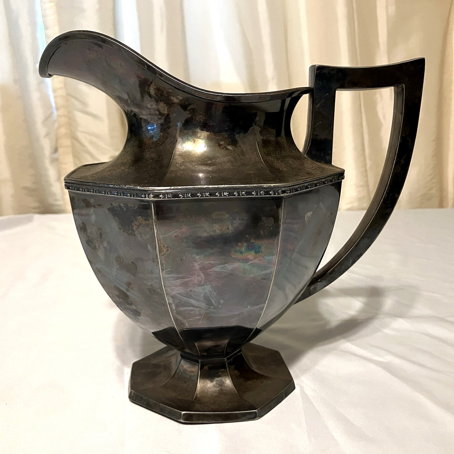Vintage Silver Plated Art Deco Pitcher - Wilcox Silver Plate Co - 1958 - 9\