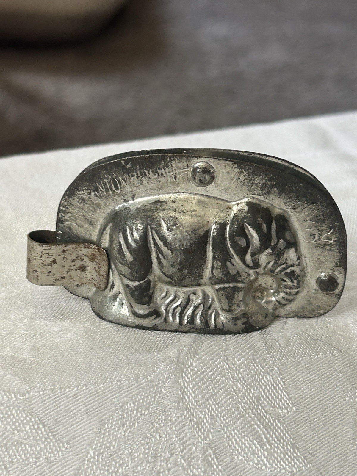Antique Anton Reiche Elephant Chocolate Mold #6876 Germany Mismatched Halves