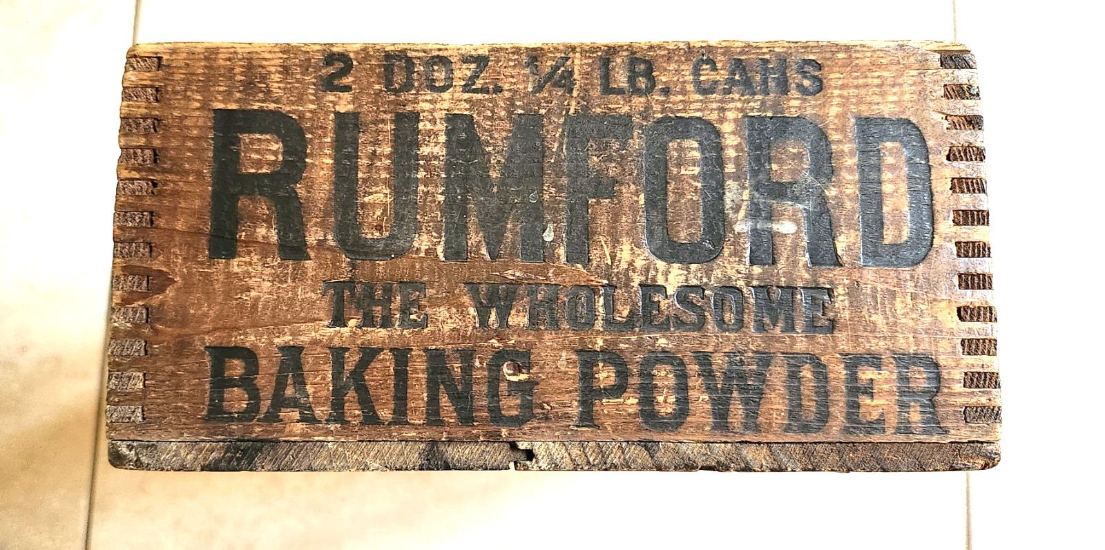 ***UPDATE***   ANTIQUE Rumford Baking Powder Crate \