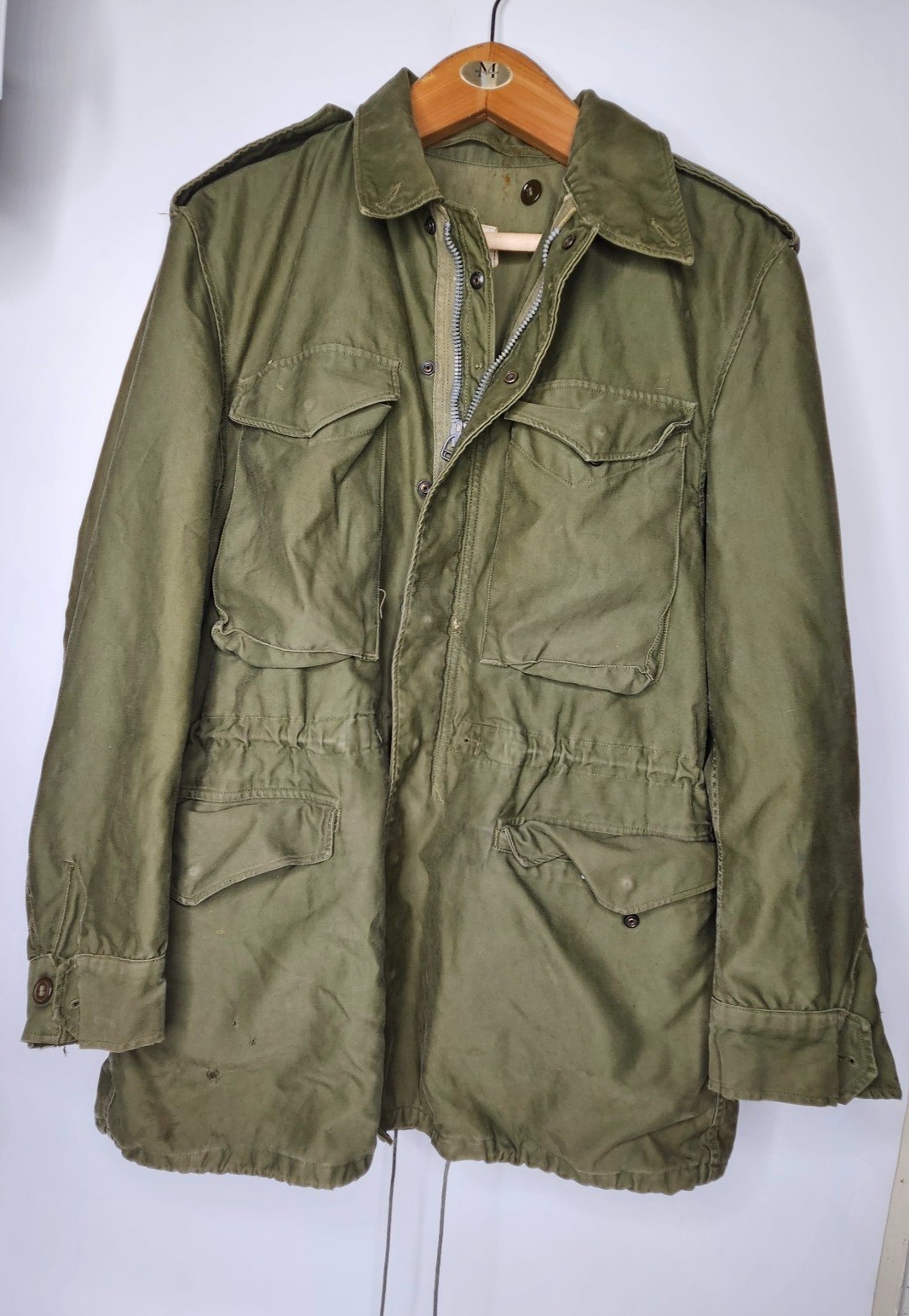 Vintage M-1951 Field Jacket Long Medium Army Green 1951