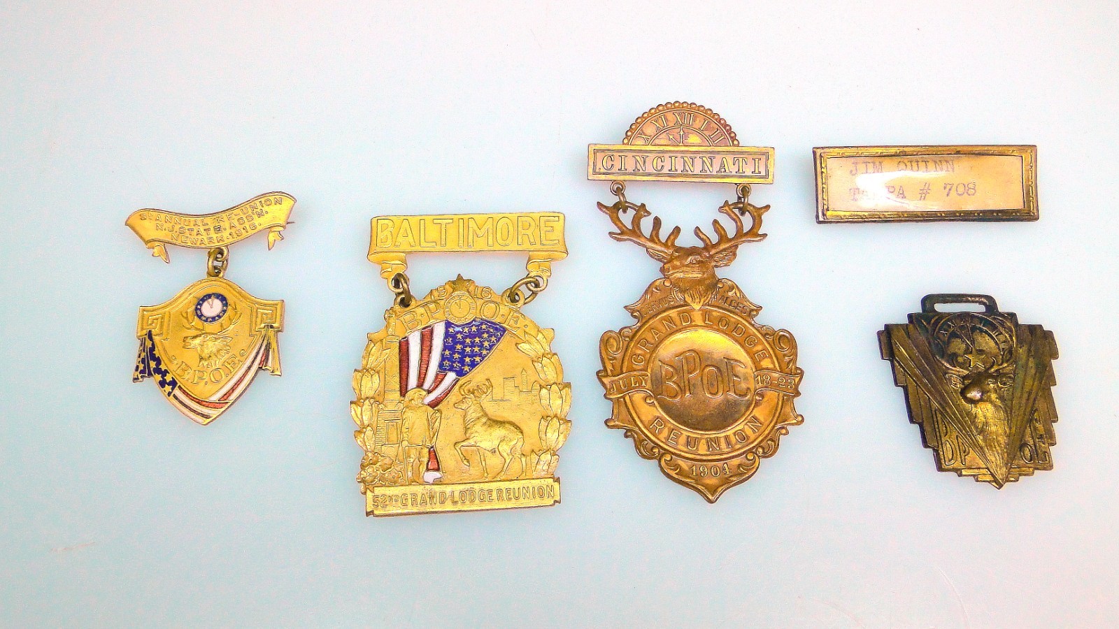Antique BPOE Elk Pins Lot 1900s Lodge Badges Fob Baltimore NJ OH Tampa Antique BPOE Elk Pins Lot 1900s Lodge Badges Fob Baltimore NJ OH Tampa