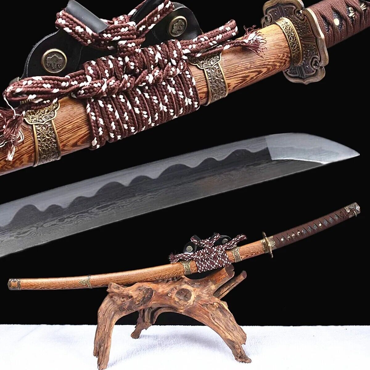 Real Tachi Katana Battle Ready Sharp Folded Carbon Steel Japanese Samurai Sword