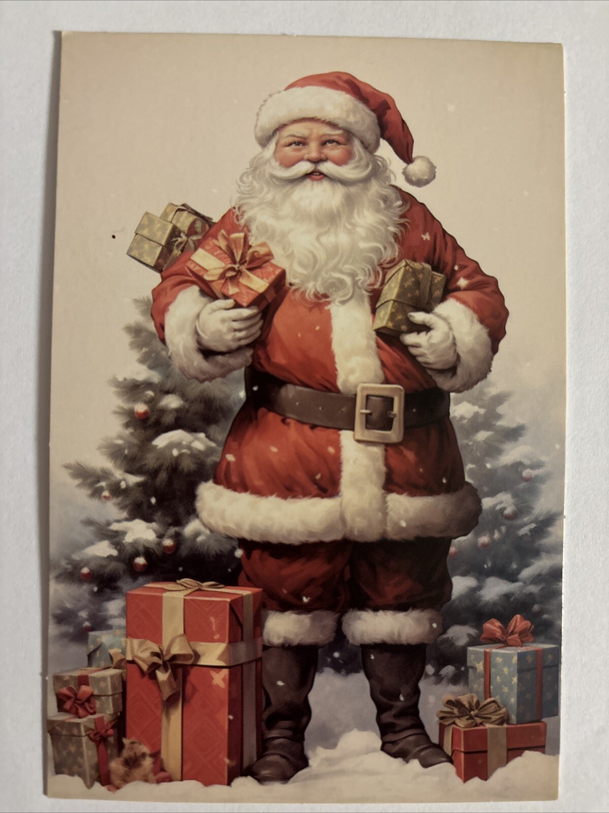 Christmas VINTAGE STYLE Unused Postcard Holiday Wall Decor 4 X 6