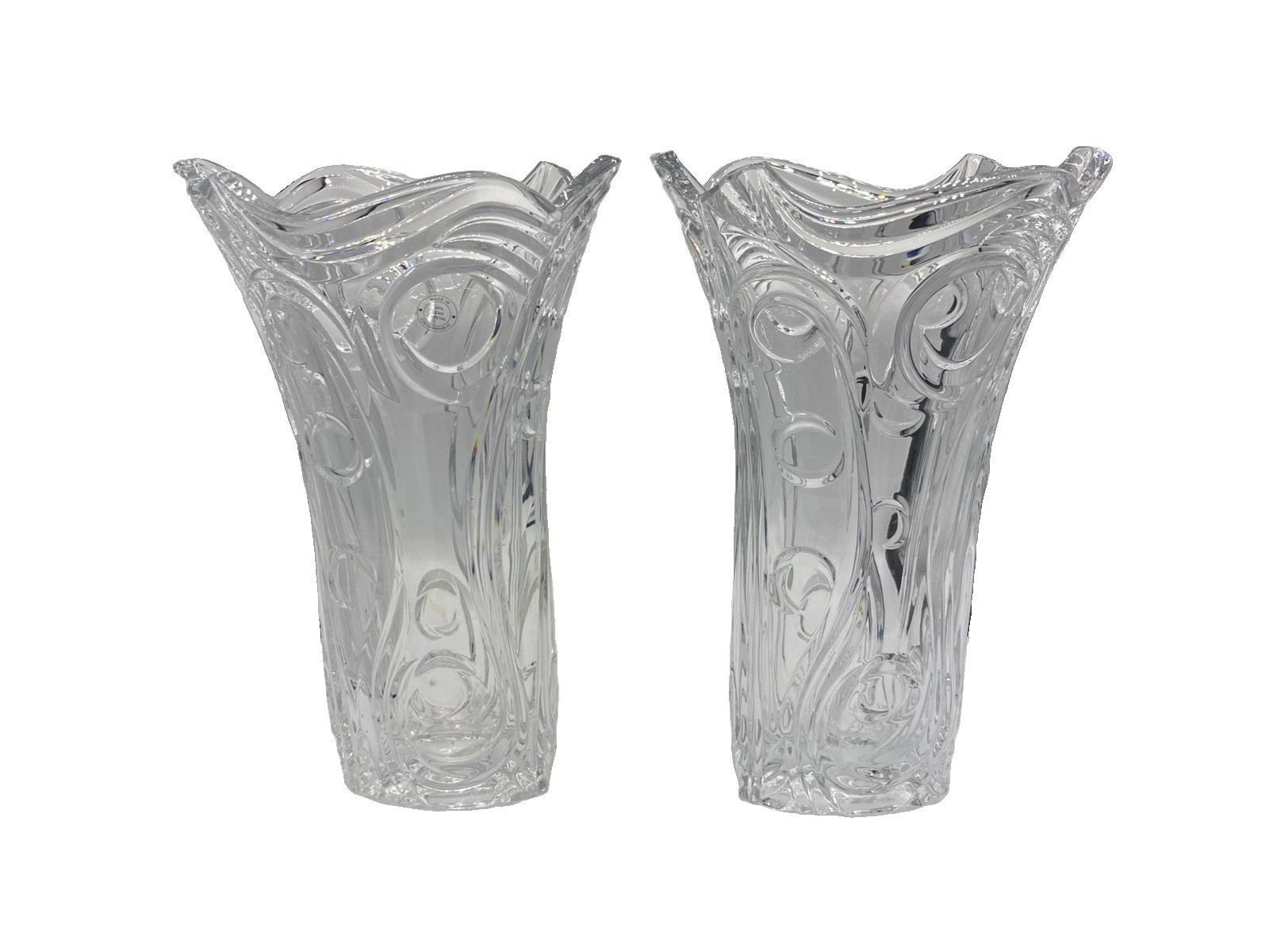 Lot Of 2  Matching VTG Czech Republic Crystal 14