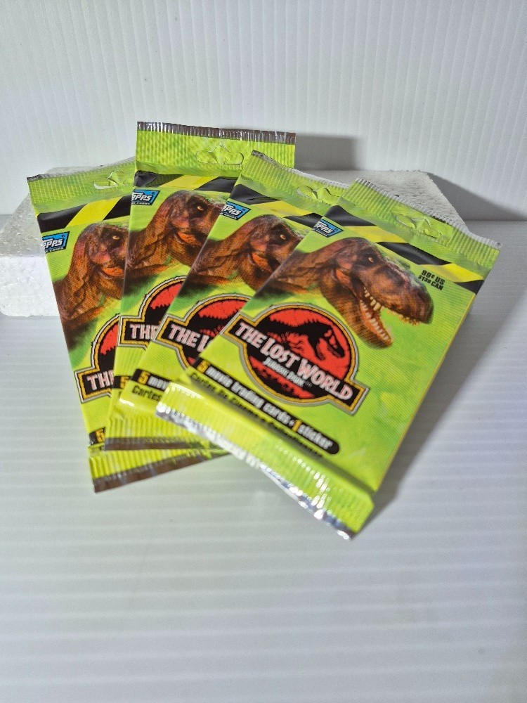 1997 Topps The Lost World: Jurassic Park 4x Factory Sealed Packs