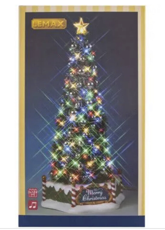LEMAX Majestic Christmas Tree -Sights & Sounds Holiday Village Musical 13”