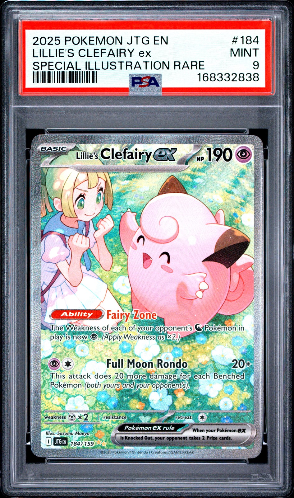 2025 Pokemon Jtg En-Journey Together #184 Lillie'S Clefairy Ex SIR PSA 9