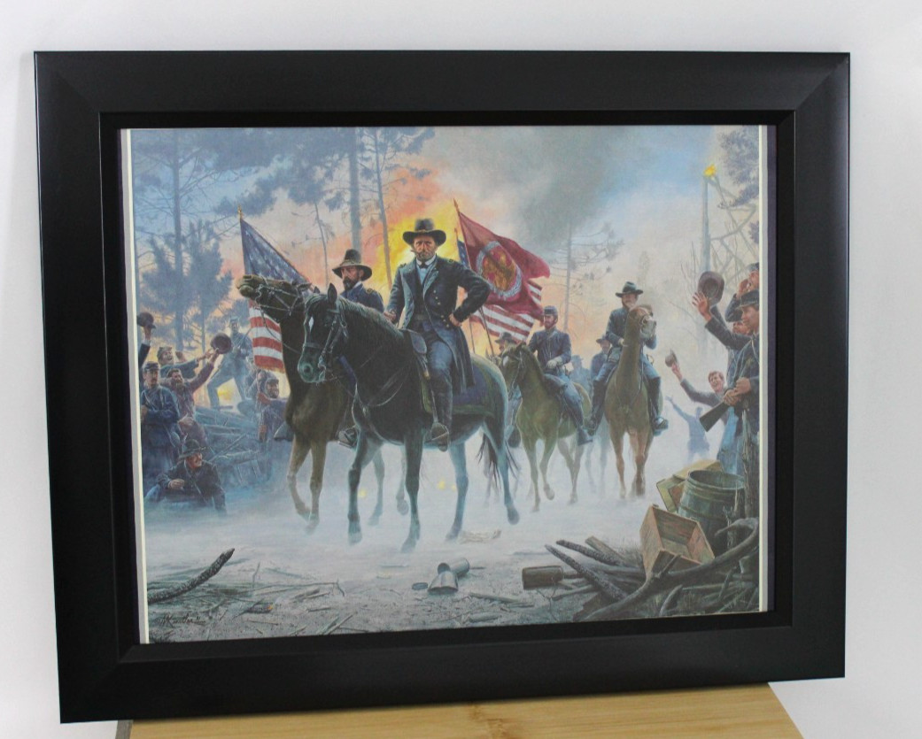Lg Size Framed Civil War Print, Mort Kunstler ON TO RICHMOND Union General Grant