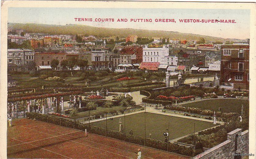 Postcard Tennis Courts and Putting Greens Weston-Super Mare UK