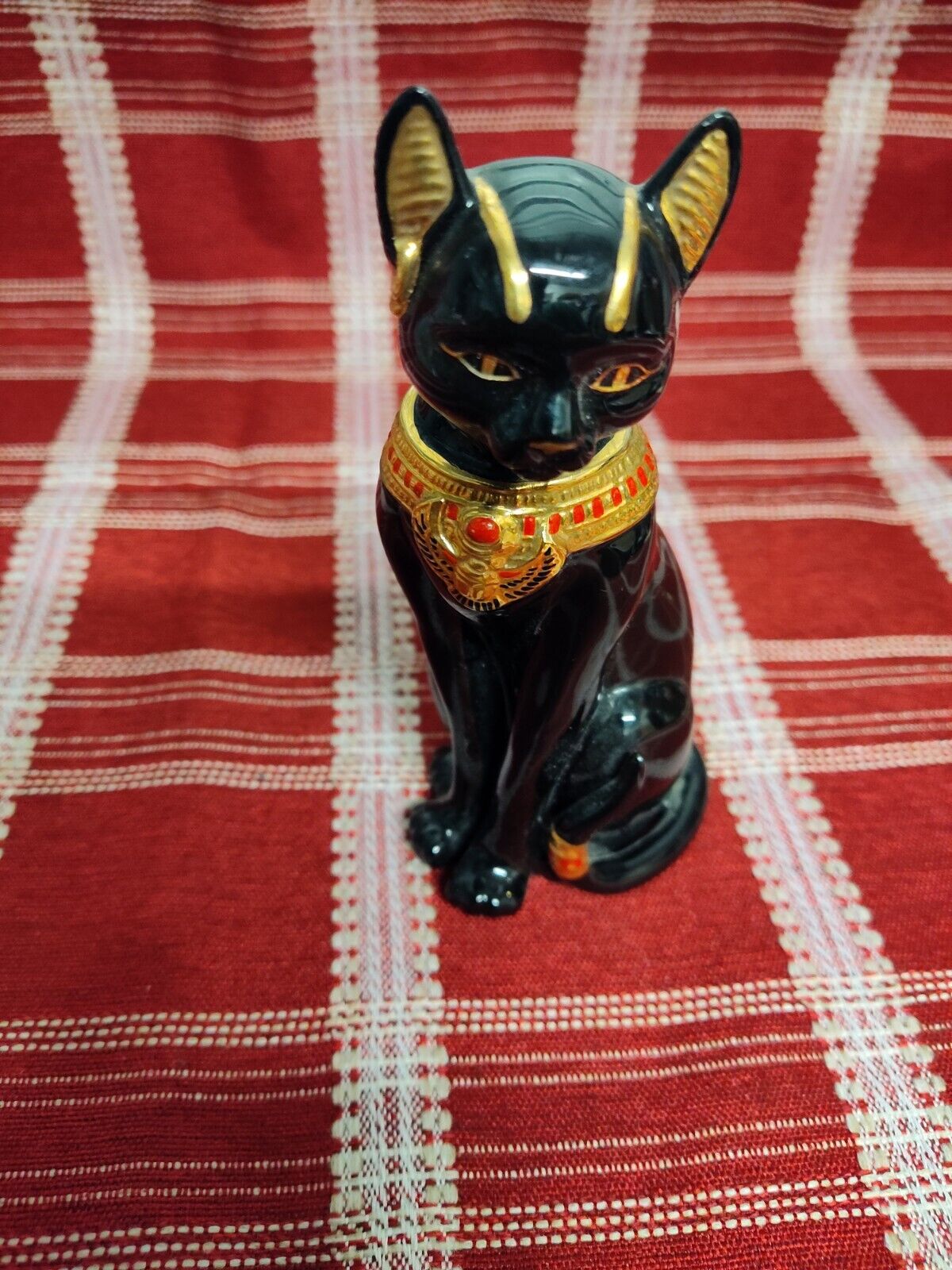 ✅ Vintage Lenox Egyptian Black Cat Figurine • 1995 crafted in the Philippines 