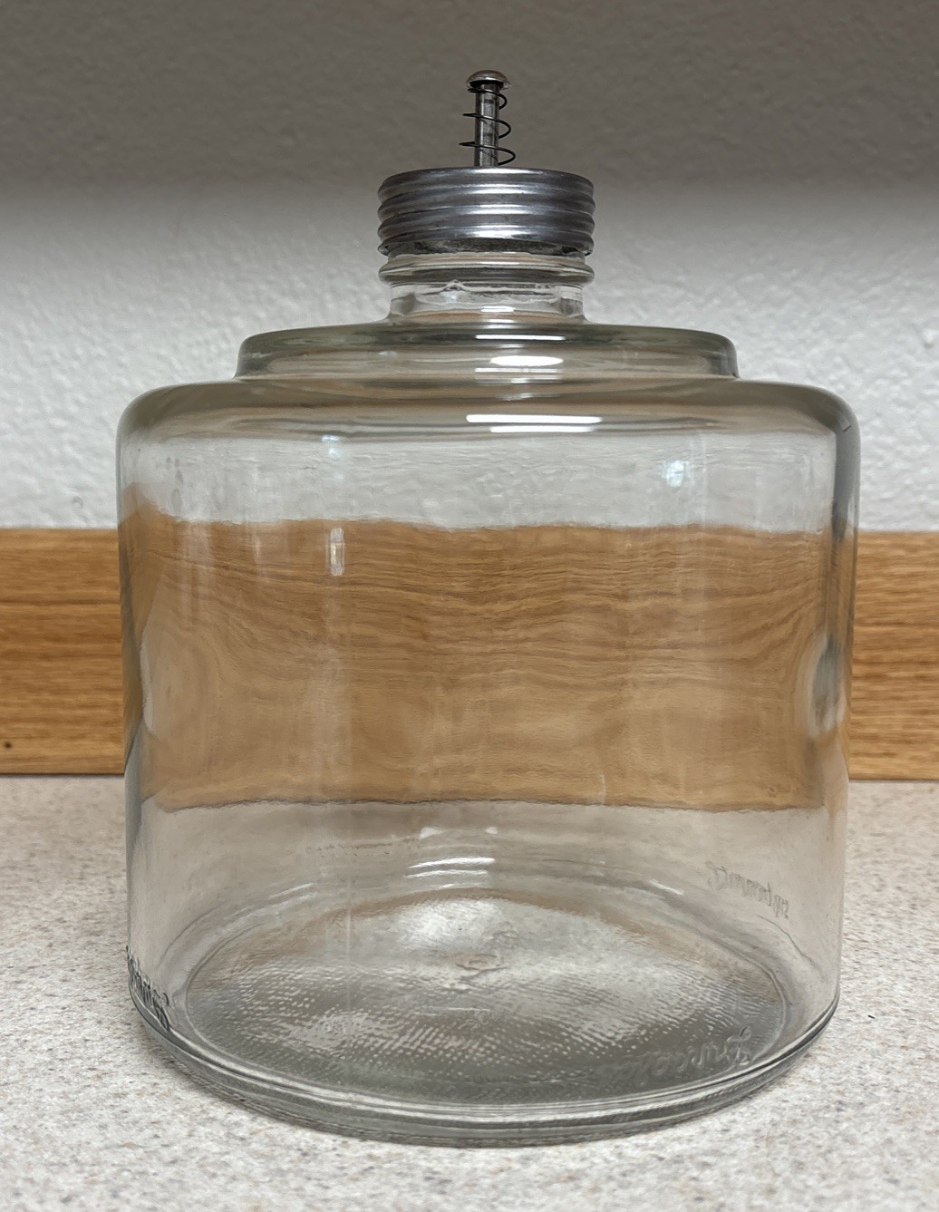Antique Vintage Duraglass Clear Glass Kerosene Fuel Jug Drip Jar Owens-Illinois Antique Vintage Duraglass Clear Glass Kerosene Fuel Jug Drip Jar Owens-Illinois