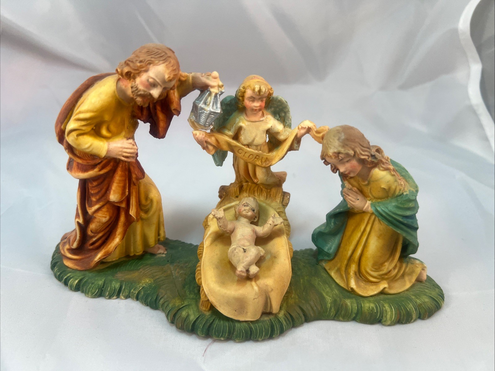 Vintage Nativity Scene Mary Joseph Jesus Angel (Fontanini Style)