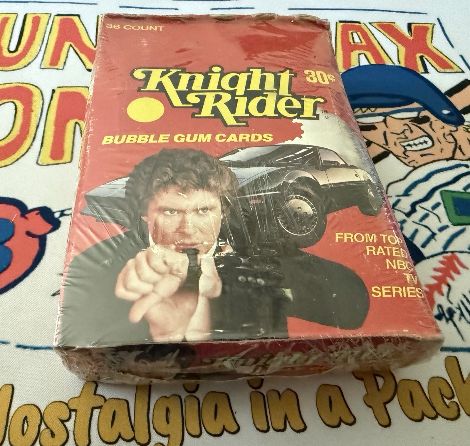 1982 Donruss Knight Rider Box -  36 Unopened Wax Packs David Hasselhoff