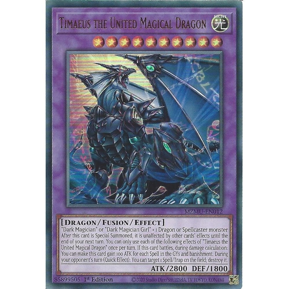 MZMU-EN012 Timaeus the United Magical Dragon Ultra Rare 1st Edition NM YuGiOh