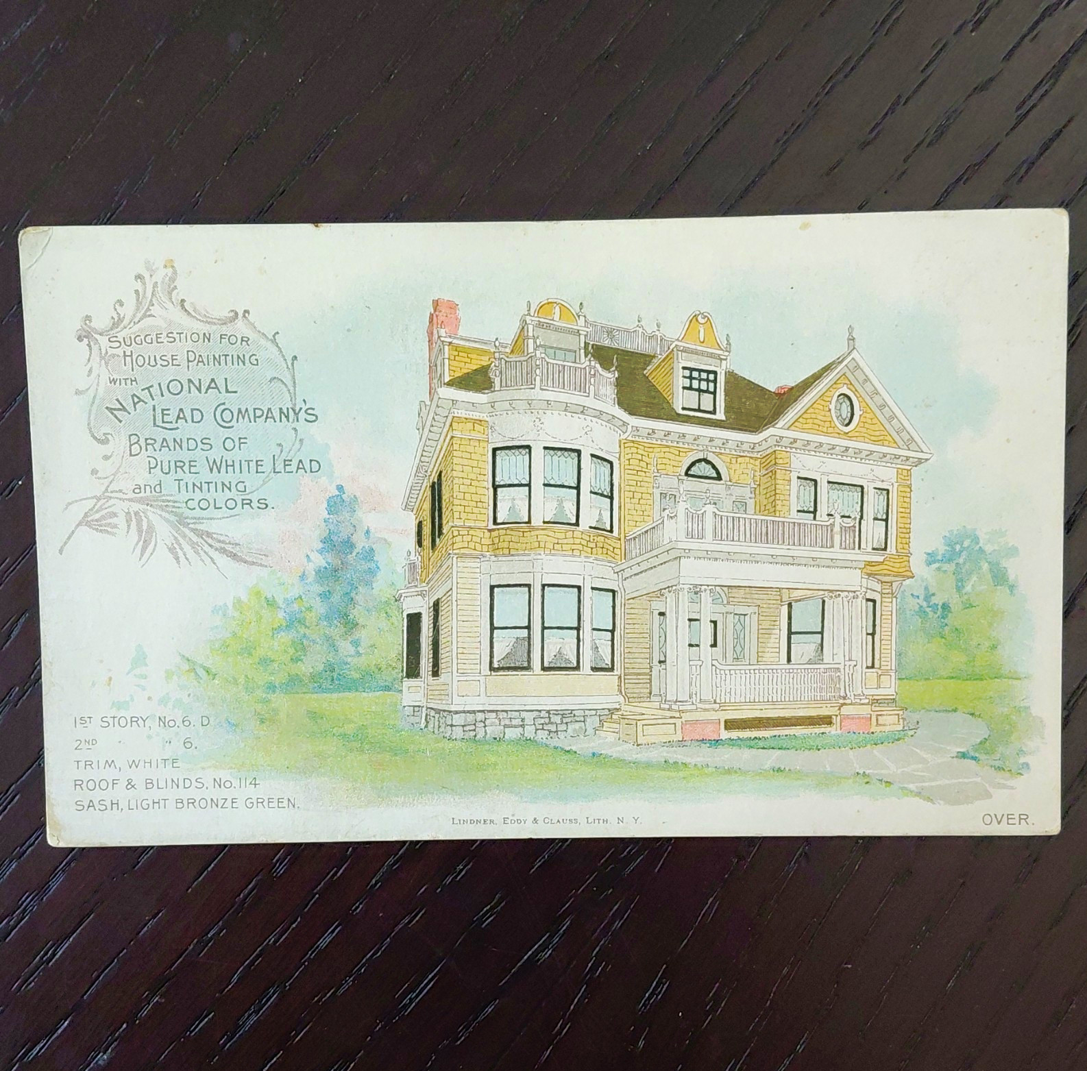 1890s Victorian Trade Card – National Lead Company – Antique Paint Advertising