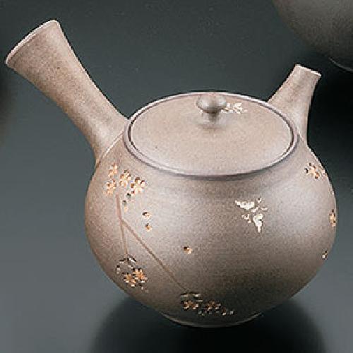 Tokoname Ware Japanese Teapot Kyusu Golden Sakura 300ml 