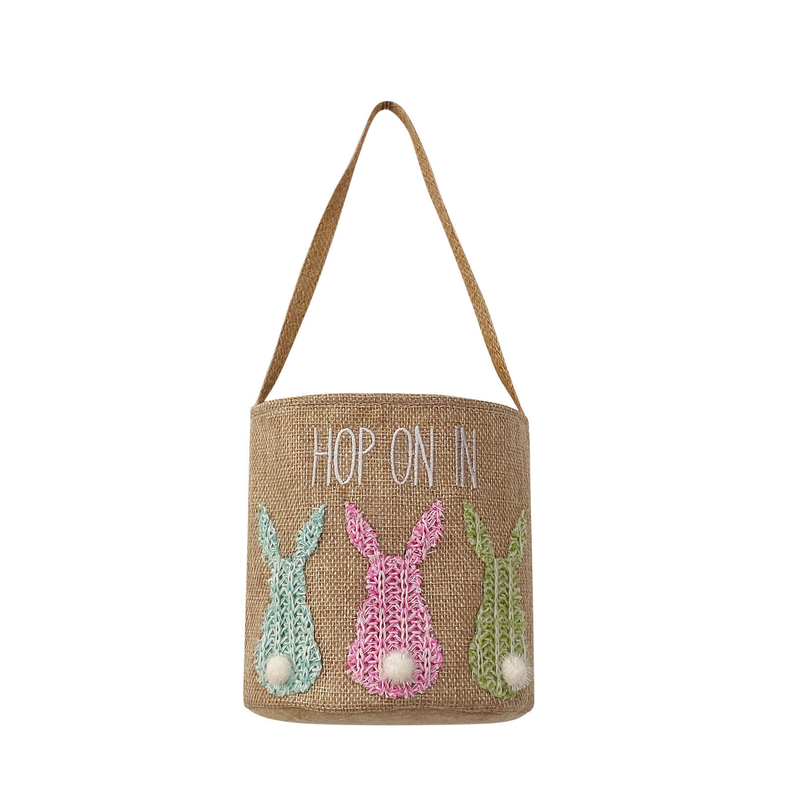 Non-woven Easter Basket Decoration Rabbit Bow Storage Basket Portable Bucket
