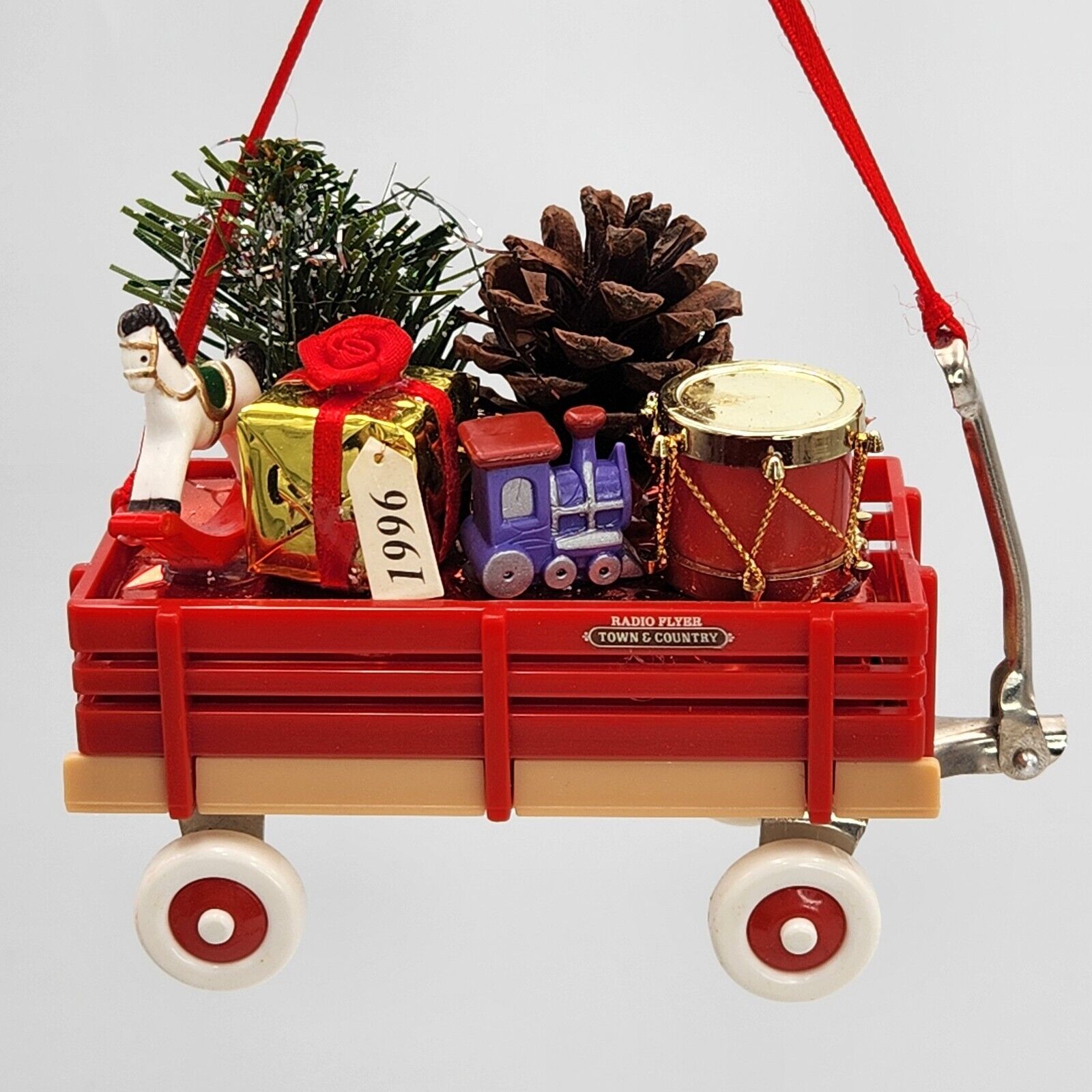 Radio Flyer Red Wagon Christmas Ornament 1996 Town And Country Model 110