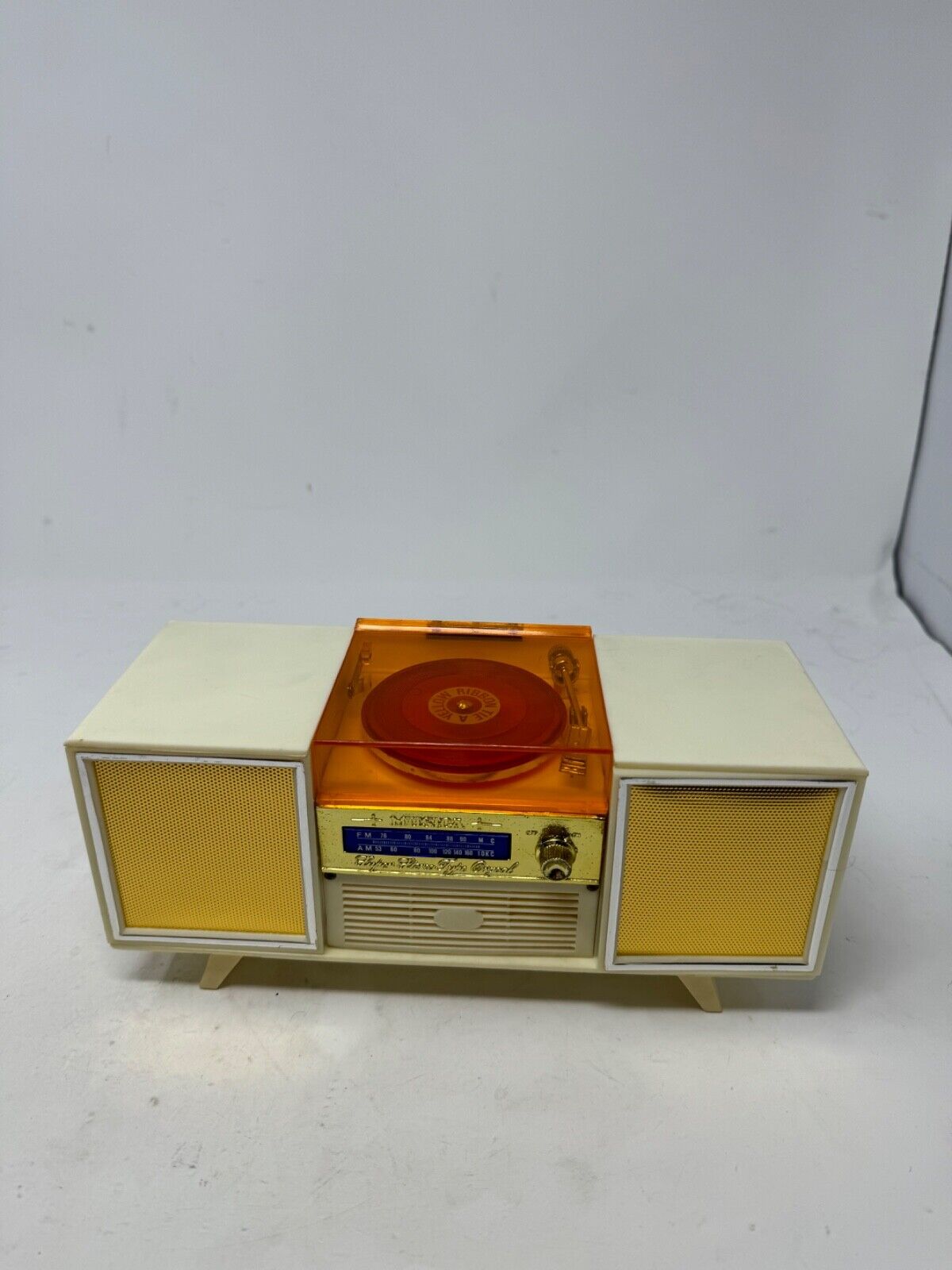 VTG MCM NEAT Musica Stereo Record Player Turntable Jewelry Music Box Hong Kong