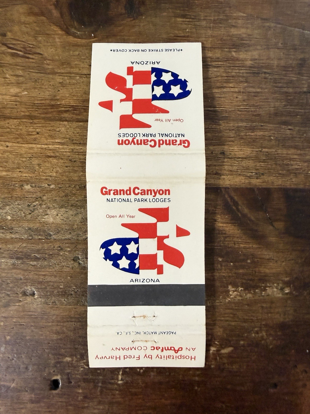 G1732 Grand Canyon National Park Lodges Arizona Vintage Matchbook Cover G1732 Grand Canyon National Park Lodges Arizona Vintage Matchbook Cover