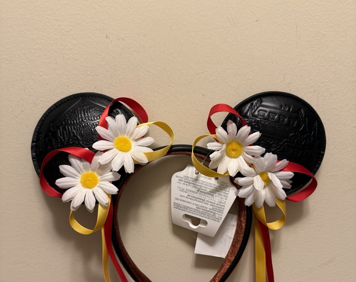 Disney 2026 EPCOT World Showcase Germany Flowers Ribbon Minnie Ears Headband NEW