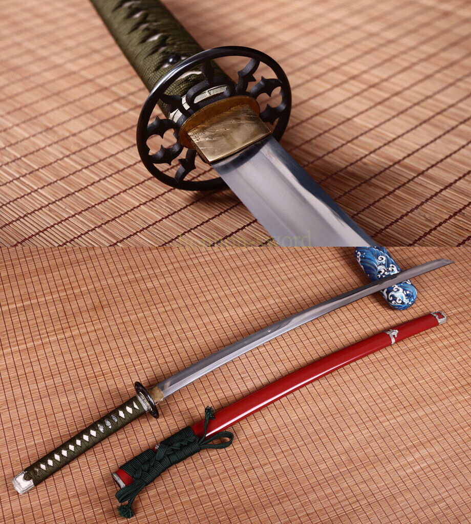 Hand Forged L6 Clay Tempered choji hamon Japanese Sword Samurai Katana Saber