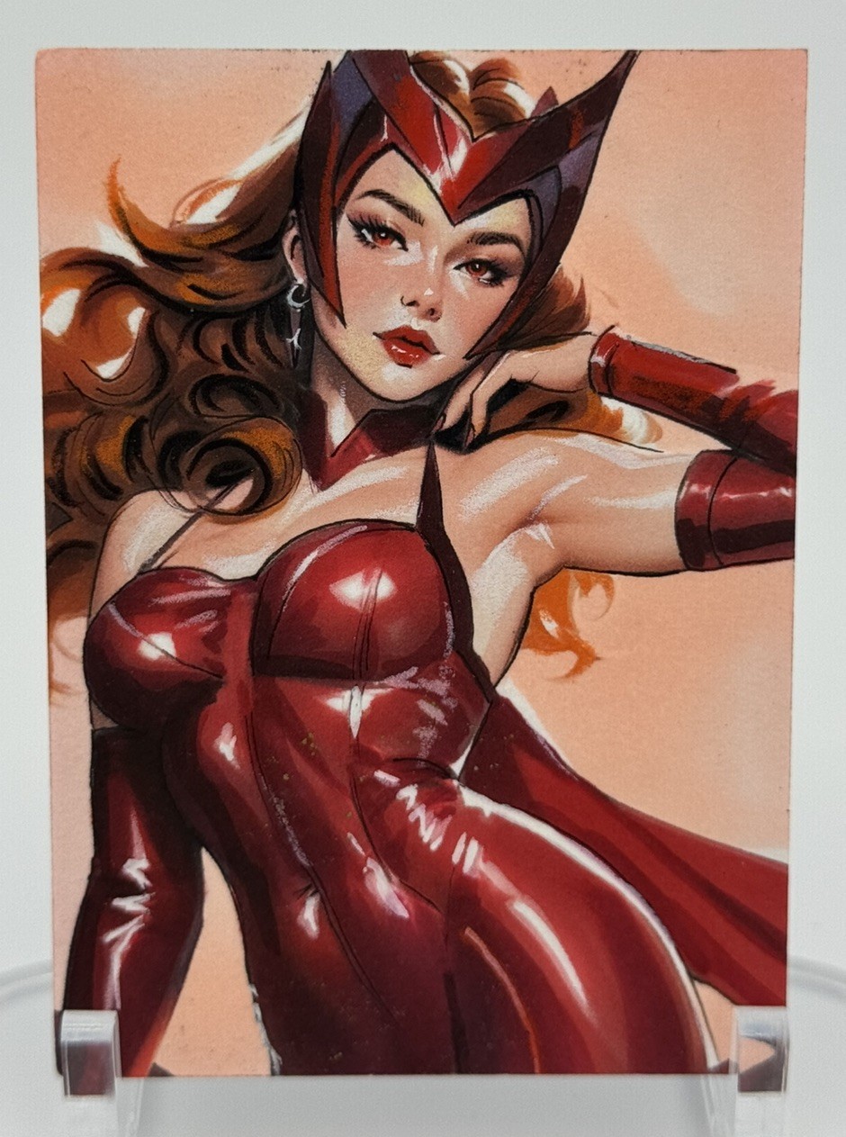 GGC Studio Marvel Scarlet Witch Artist Hand Drawn Auto Sketch Card 1/1