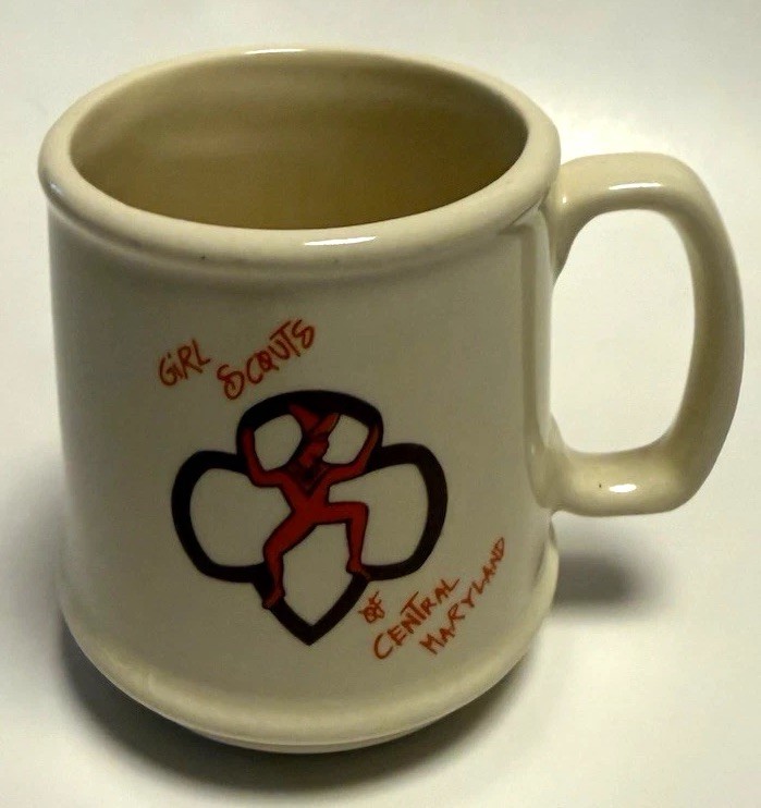 Vintage Girl Scouts Central Maryland Coffee Mug Diner Heavy Ceramic Display Only Vintage Girl Scouts Central Maryland Coffee Mug Diner Heavy Ceramic Display Only