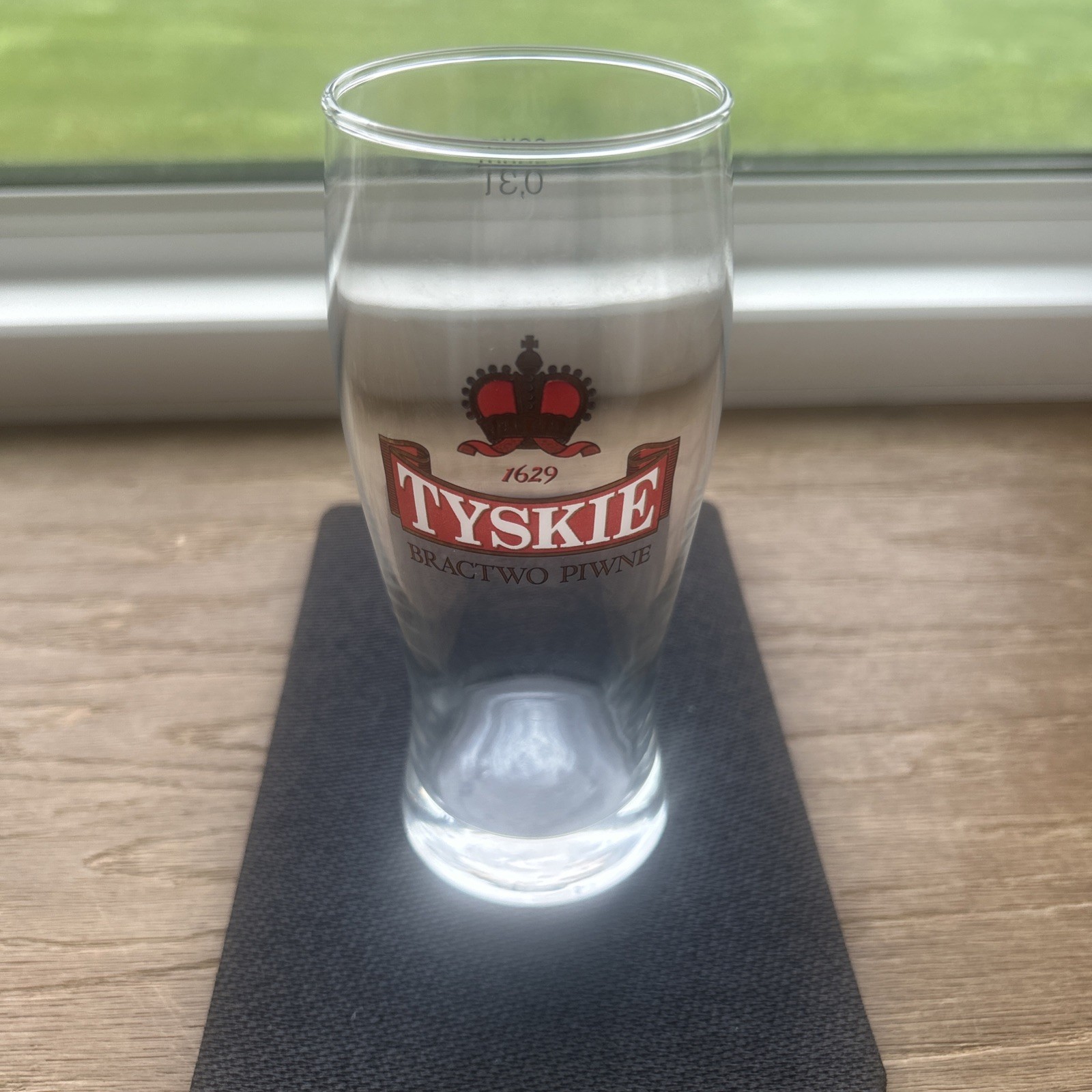 1x Tyskie Poland Beer Half Pint Glass (0.3L To Line) Brand New