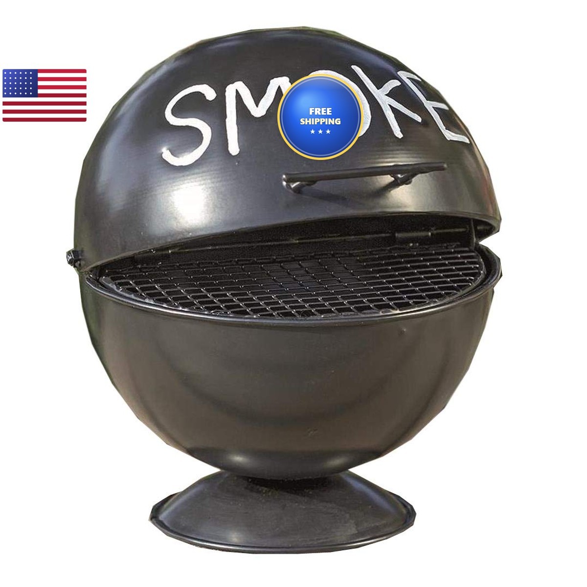 Boltze 3852000 Ashtray Grill Design Iron Black 13 cm