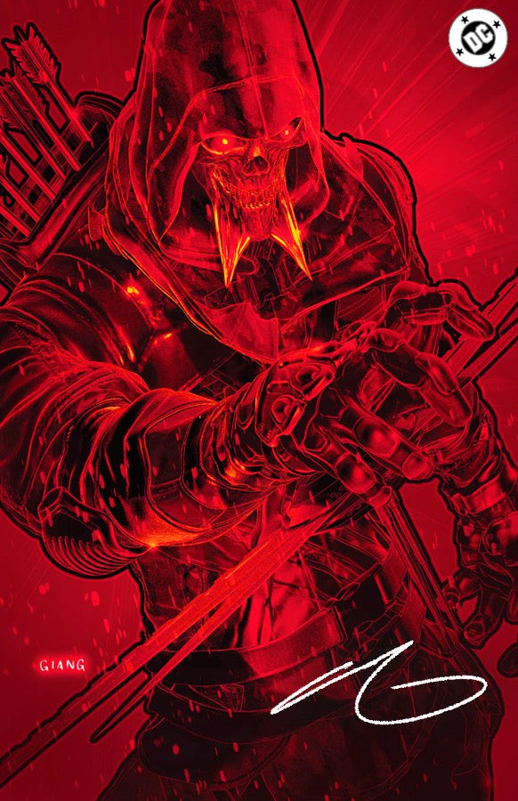 ABS GREEN ARROW #1 Giang Rose Bleed FOIL SIGNED w/ COA Ltd 1000 NM