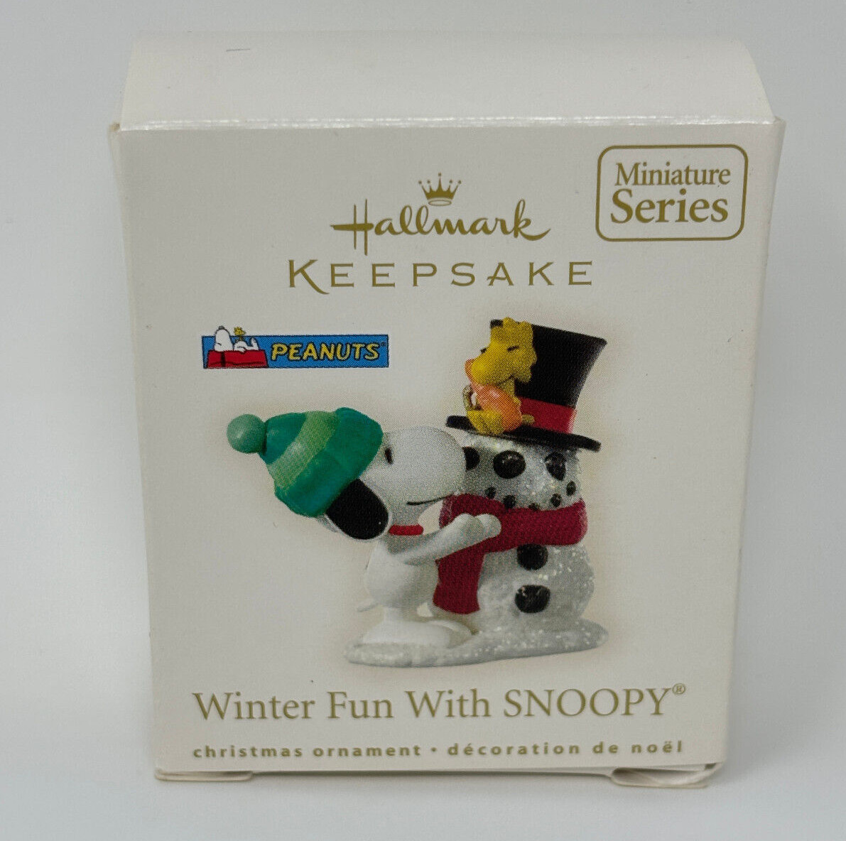 Hallmark Keepsake Peanuts Christmas Ornament Miniature Series Winter Fun Snoopy