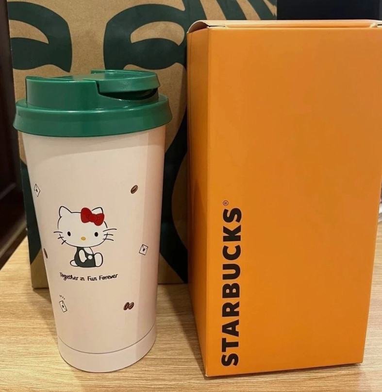 Starbucks Hello Kitty 16oz Tumbler Green Lid 2026 Collectible Cup NIB