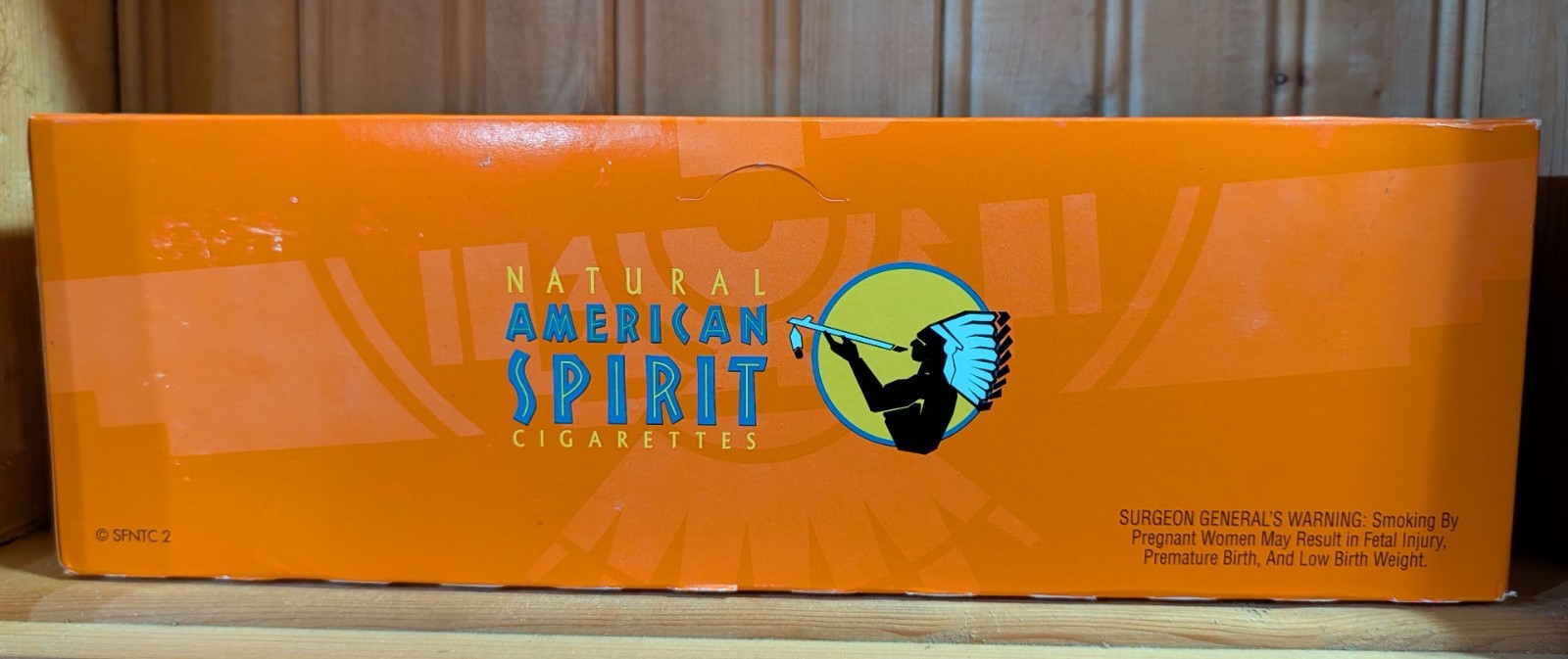 Vintage Natural American Spirit Orange Pocket Tin Cases 10 Pack Carton Empty EC