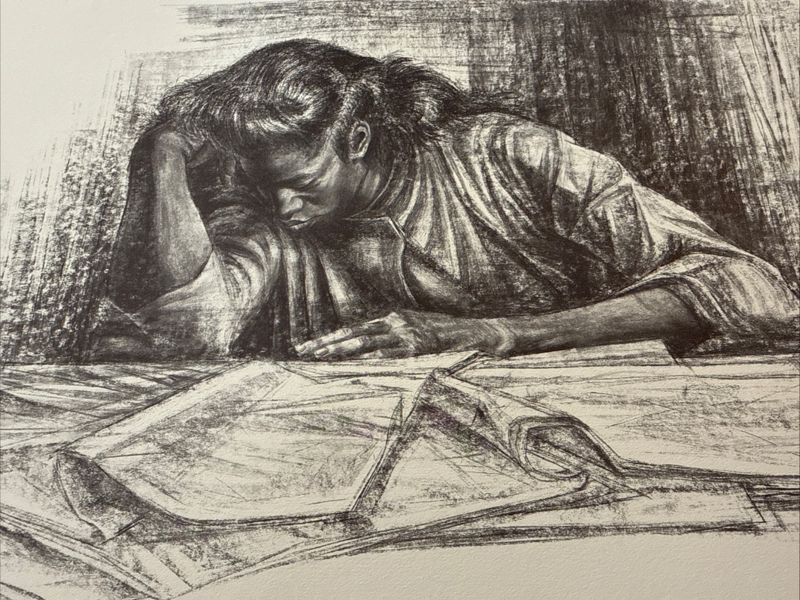 Charles W. White Awaking From The Unknowing   Print  22”X 17” 1961