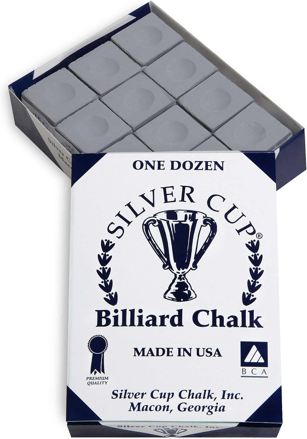 Silver Cup Chalk, Pewter, 12-Piece Box Silver Cup Chalk, Pewter, 12-Piece Box