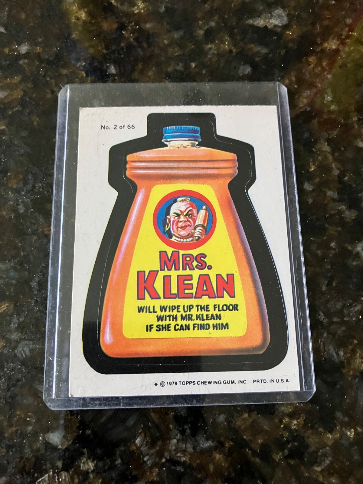 1967 Topps Wacky Packages Mrs. Klean Die Cut #27 Clean Checklist Back
