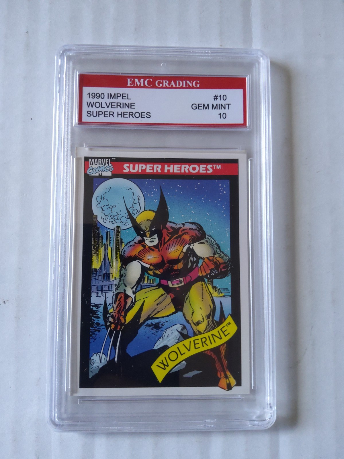 1990 Impel Marvel Universe #10 Wolverine EMC 10 GEM MINT  POP ONE $$$ POP ONE