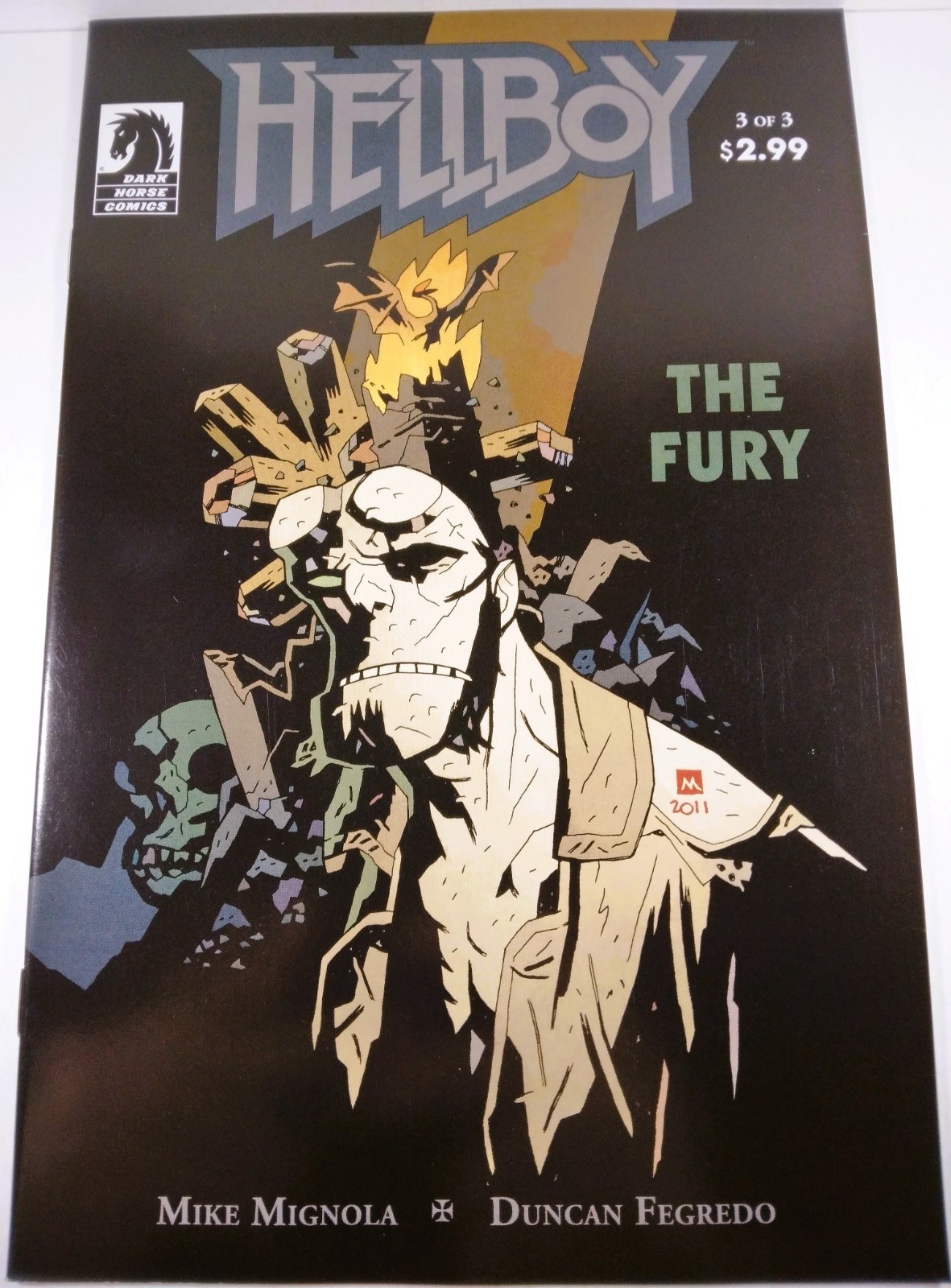 🩸💀 HELLBOY THE FURY #3 SECOND PRINT VARIANT DARK HORSE 2011 MIKE MIGNOLA 2ND