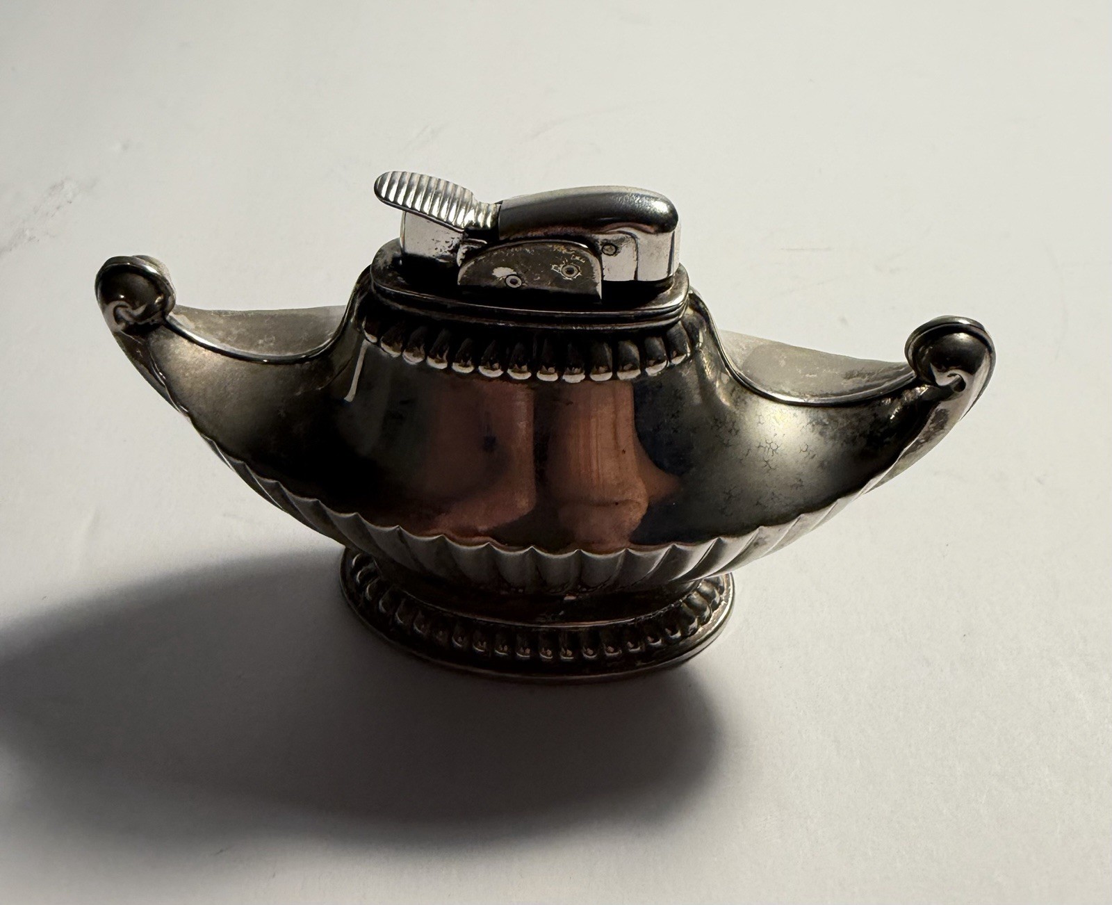 Vintage Aladdin’s Magic Genie Lamp Shaped Figural Table Cigarette Lighter