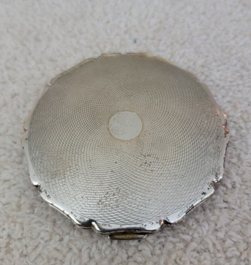 Vintage Antique Stratton Compact Embossed Tap Sift - Includes Original Sifter
