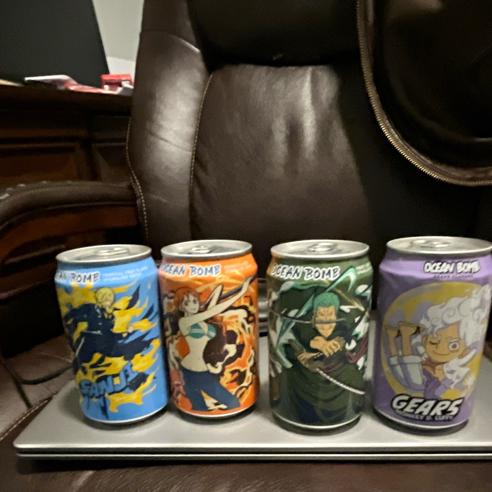 Ocean Bomb Anime Character Design Energy Drink Cans, Multicolor