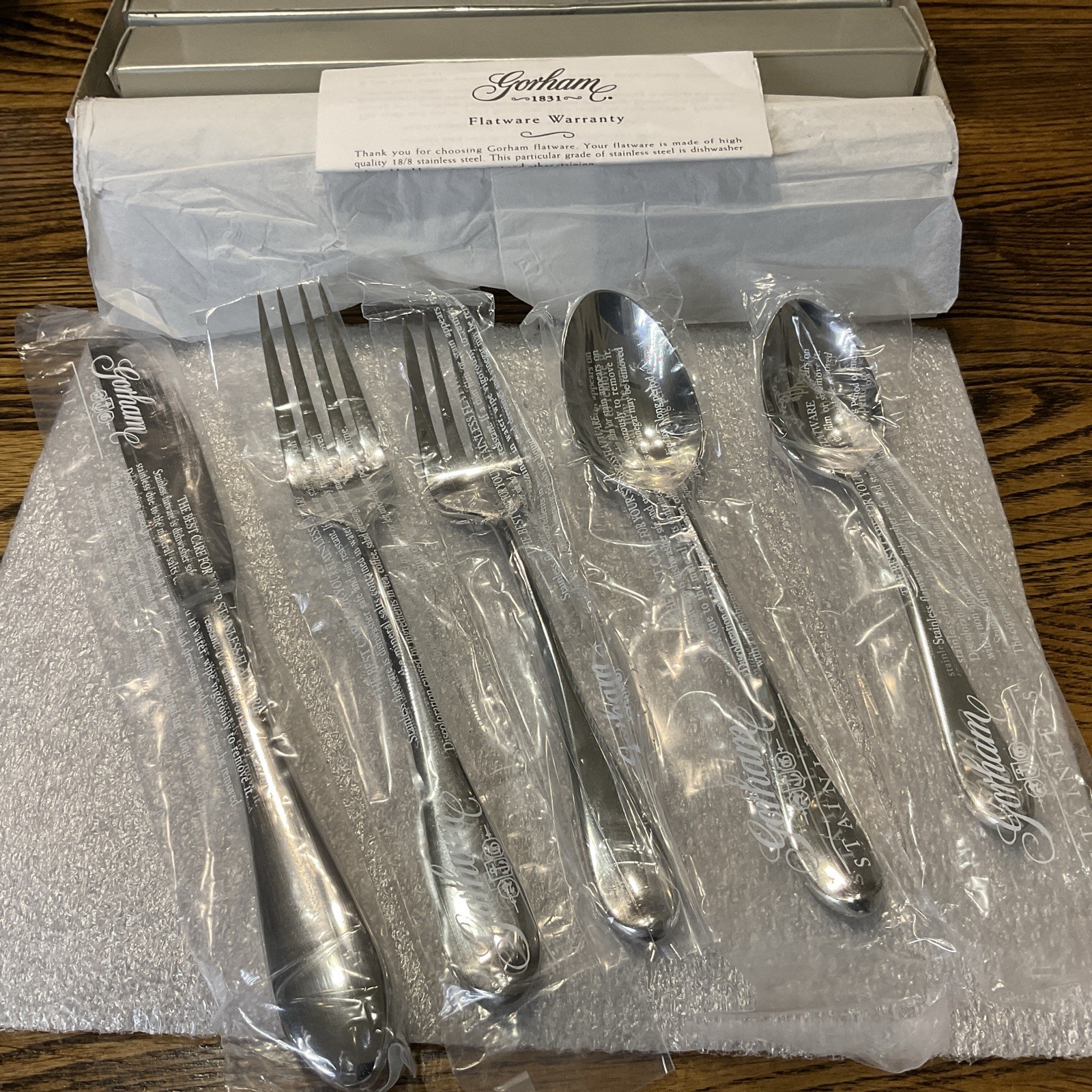 NIB Gorham Silver Studio 5 Piece Place Setting Includes 5 new boxes NIB Gorham Silver Studio 5 Piece Place Setting Includes 5 new boxes