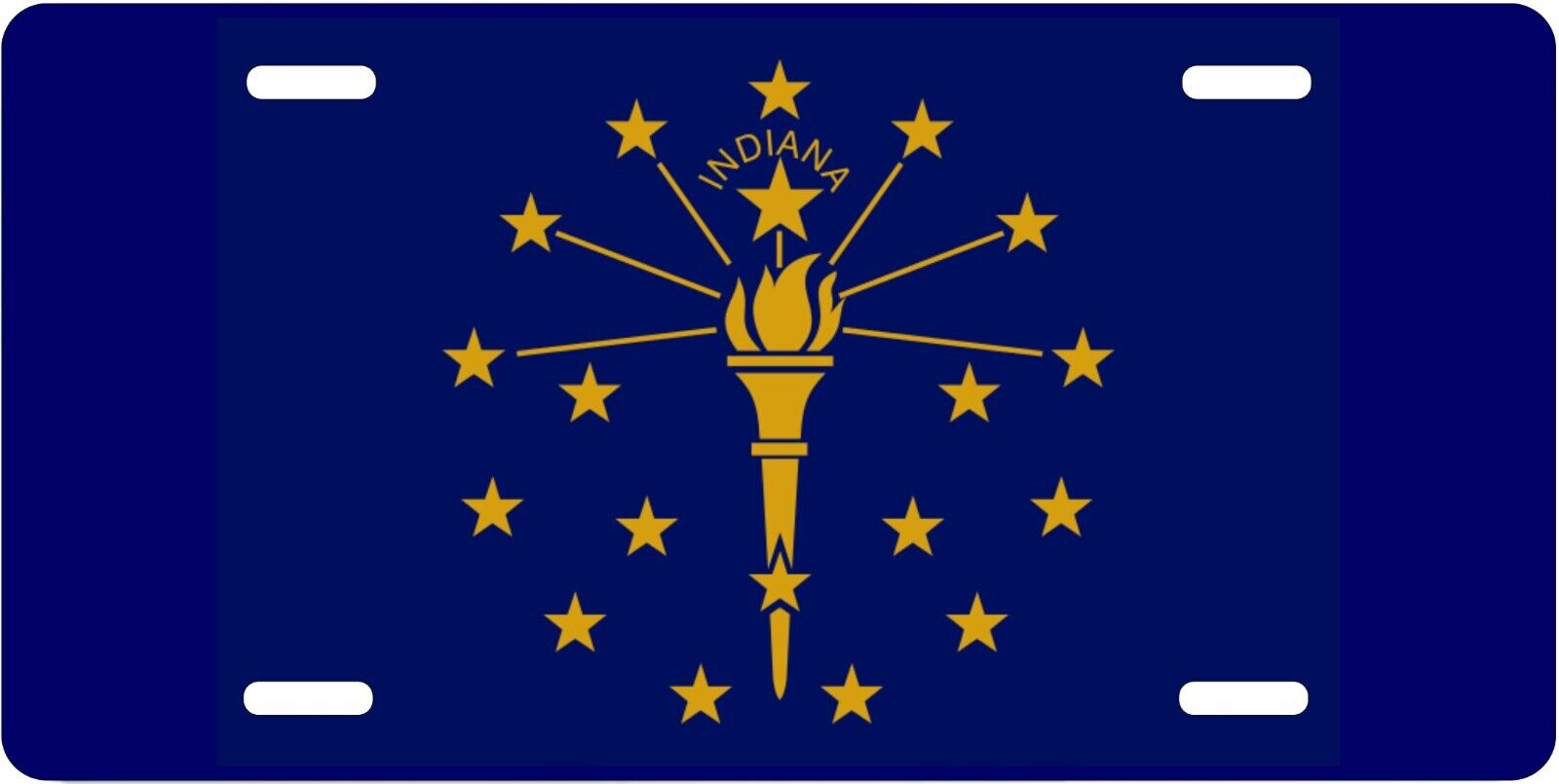 Indiana State Flag LICENSE PLATE FRONT AUTO USA MADE SUV CAR TRUCK