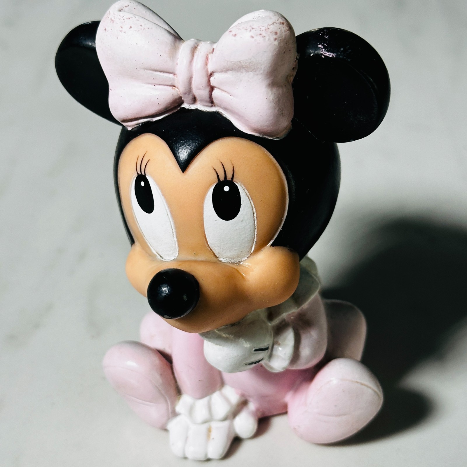 Vintage Disney Baby Minnie Mouse Squeak Toy Doll Rubber