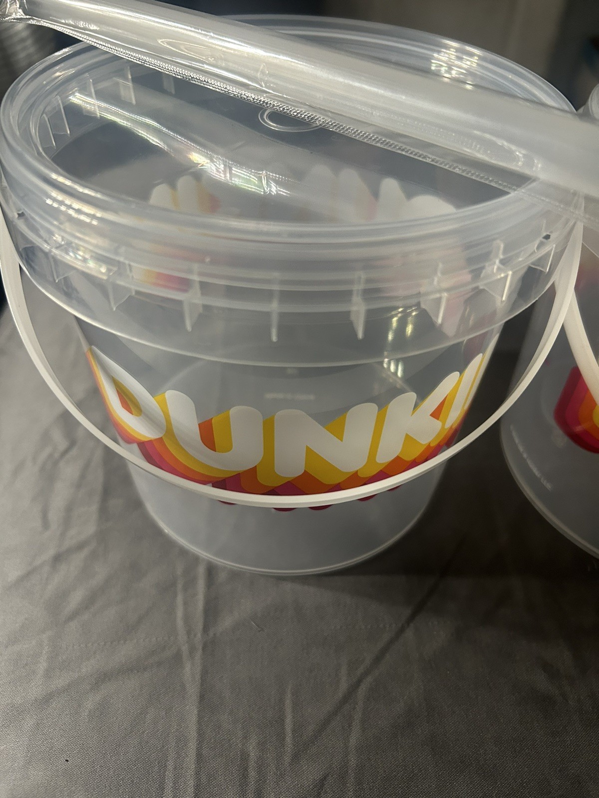 New 2026 Limited Edition Dunkin Ice Beverage Bucket & Straw 48oz 